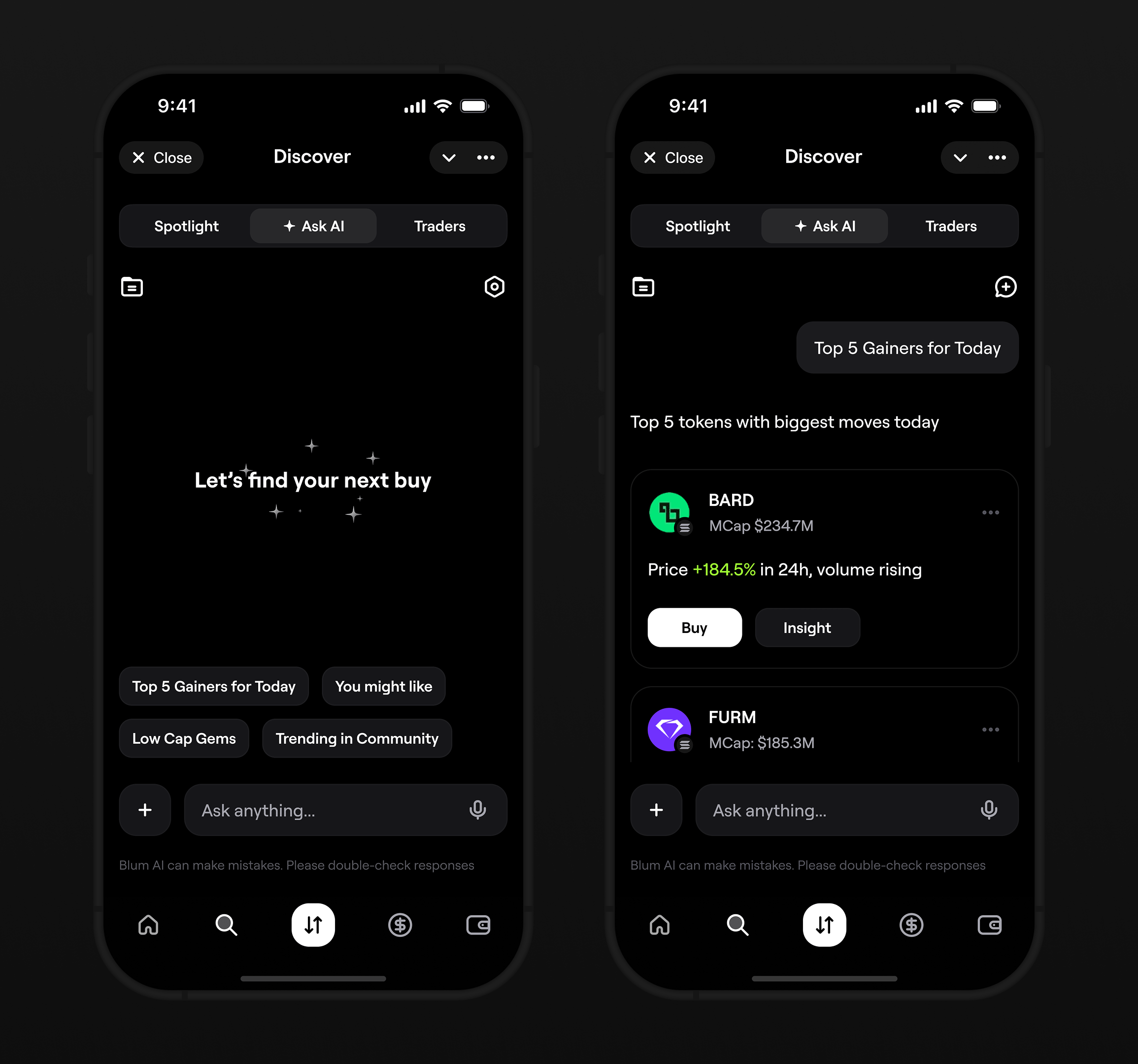 Ask AI feature